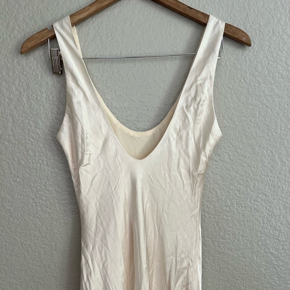 Love All of Me Champagne Satin Maxi Dress - Picture 6 of 8